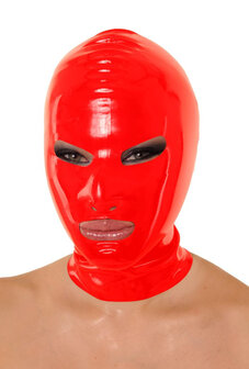 Rood latex masker