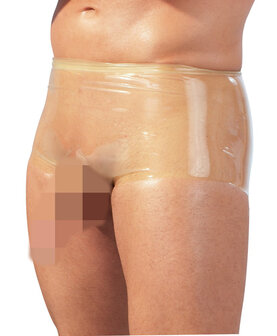 Transparante latex boxershorts met penishuls