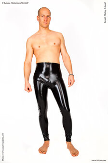 Latex legging met rits