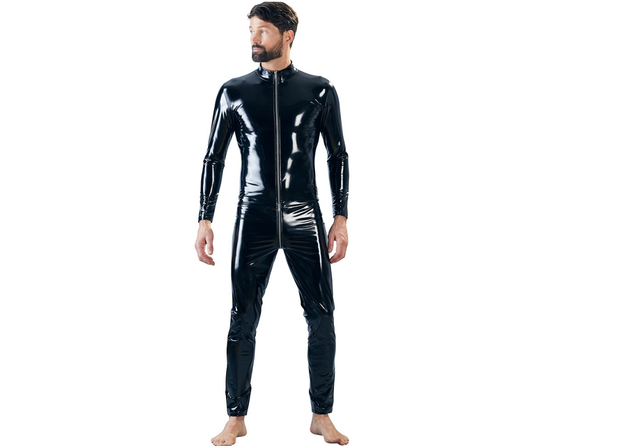 Heren lak catsuit 