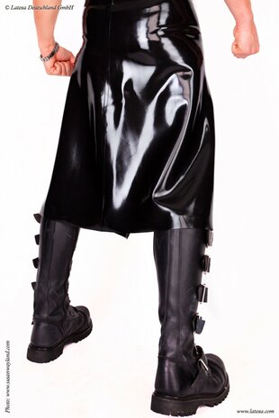 Zwarte latex kilt