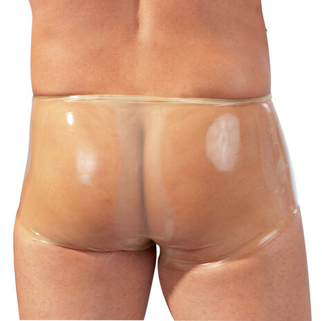 Transparante latex boxer met penishuls